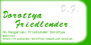 dorottya friedlender business card